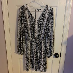 Express snakeprint dress